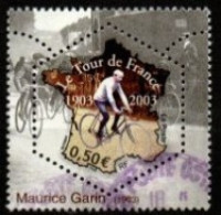 FRANCE   -   2003 .  Y&T N° 3532 Cachet Rond .  Maurice GARIN  /  Cyclisme  /  Tour De France 1903. - Gebruikt