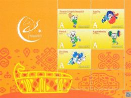 2017 Turkmenistan, Asian Games, Sports, Football, Tennis, Weightlifting, Block Of 5v - Turkmenistán