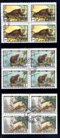 RUSSIE / URSS 1961 - Faune URSS, Série Complète Blocs De 4 Oblitérés - Blocks & Sheetlets & Panes