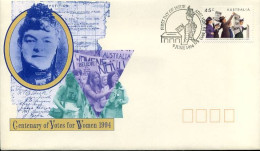 Australië  - FDC -  Centenary Of Votes For Women 1994                                   - Omslagen Van Eerste Dagen (FDC)