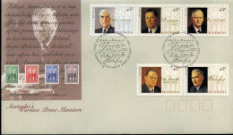 Australië  - FDC -  Wartime Prime Ministers                                   - Omslagen Van Eerste Dagen (FDC)