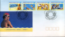 Australië  - FDC -  Lifesaving 1894-1994                                   - Premiers Jours (FDC)