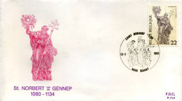 België - FDC - 2156  -  St. Norbert Van Gennep                               - 1981-1990