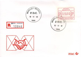 België - FDC - Frankeervignet ATM - ATM5 59F                                - Otros & Sin Clasificación