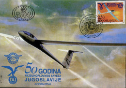 Joegoslavië - FDC - Zweefvliegtuig                              - FDC