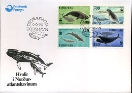 Faroer - FDC - Walvissen   WWF                                - Féroé (Iles)