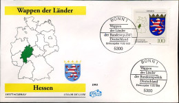 Bundespost - FDC - Wappen Der Länder : Hessen - Autres & Non Classés