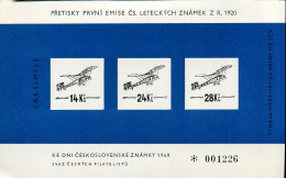 Pretisky Prvni Emise Cs. Leteckych Snamek Z.R. 1920 - Faksimile - Lettres & Documents