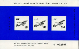 Pretisky Prvni Emise Cs. Leteckych Snamek Z.R. 1923 - Faksimile - Covers & Documents