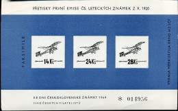 Pretisky Prvni Emise Cs. Leteckych Snamek Z.R. 1920 - Faksimile - Briefe U. Dokumente