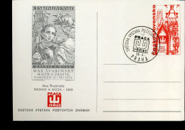 Post Card - World Philatelic Exhibition PRAGA 1968 - Stamps 'Poet And Muse' By Max Svabinsky - Ansichtskarten