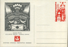Post Card - World Philatelic Exhibition PRAGA  '68 - Stamps 'Doves By Jaroslav Benda - Postales