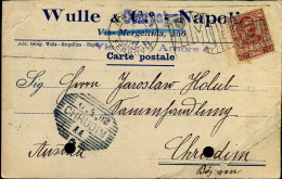 Cartolina Postale - From Napoli To Chrudim, Austria-Ungheria - 'Wulle & Compagni, Napoli' - Marcophilie