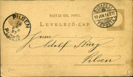 Postcard From Budapest To Pilsen - Postal Stationery