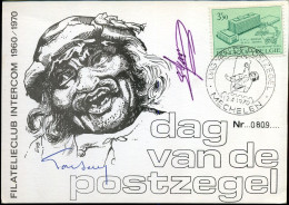 1529 - Dag Van De Postzegel - Filatelieclub Intercom - Met Handtekeningen - Lettres & Documents