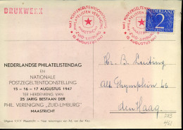 Postkaart - Nederlandse Philatelistendag - Stempel : Nat. Postzegeltentoonstelling Philatelisten Vereniging Zuid-Limburg - Cartas & Documentos