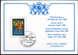 Joyeux Noël Et Une Heureuse Nouvelle Année 1988 - Lettres & Documents
