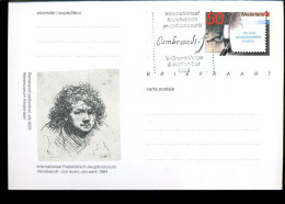 Briefkaart - Stempel : Internationaal Filatelistisch Jeugdconcours Rembrandt, 's-Gravenhage - Cartas & Documentos