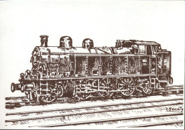 Chemins De Fer Luxermbourgeois - Locomotive à Vapeur Type La Meuse 1913 - Trains