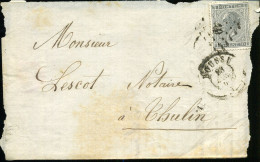 17 Op Fragment Naar Thulin - Stempel : Boussu - 1865-1866 Profile Left