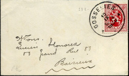 282 Op Kleine Envelop Van Gosselies Naar Baiseux, Frankrijk - 1929-1937 León Heráldico