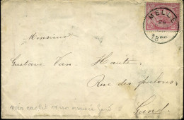 46 Op Brief Van Melle Naar Gand - 1884-1891 Leopoldo II