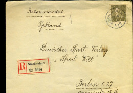 Registered Cover To Berlin, Germany - Briefe U. Dokumente