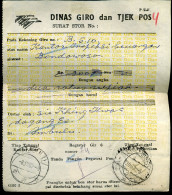 Dinas Giro Dan Tjek Pos / Giro Office And Postal Cheque : 08/10/1963 - Indonésie