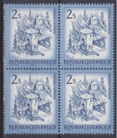 1974 , Mi 1440 ** (12) -  4er Block Postfrisch - Freimarke : Schönes Österreich , Alte Innbrücke ( Tirol ) - Nuevos