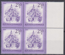 1974 , Mi 1441 ** (5) -  4er Block Postfrisch - Freimarke : Schönes Österreich , Murau , Steiermark - Nuevos