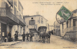 CPA  46 LIMOGNE LA POSTE DEPART DES FACTEURS ET DU COURRIER - Andere & Zonder Classificatie