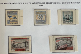 Kolumbien 1944: General Council Of Cundinamarca, 75th Anniv. Mi:CO 452-456 - Colombia