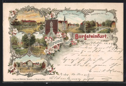 Lithographie Burgsteinfurt, Schloss, Marktplatz Mit Kaiserdenkmal  - Sonstige & Ohne Zuordnung