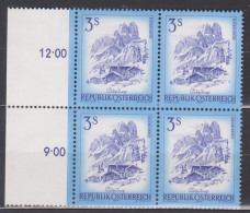 1974 , Mi 1442 ** (1) -  4er Block Postfrisch - Freimarke : Schönes Österreich - Bischofsmütze Im Dachsteinmassiv - Ungebraucht