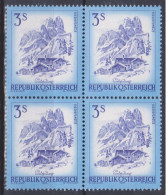 1974 , Mi 1442 ** (8) -  4er Block Postfrisch - Freimarke : Schönes Österreich - Bischofsmütze Im Dachsteinmassiv - Unused Stamps