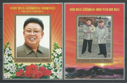 Korea  2011 Kim Jong Il S/S Imperf  Y.T. BF 613+614 ND ** - Corée Du Nord