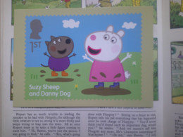Carte Postale, Peppa Pig, Suzy Sheep And Danny Dog, Suzy Mouton Et Danny Chien - Stamps (pictures)
