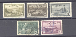 Canada  :  Yv  220-24  (o) - Used Stamps