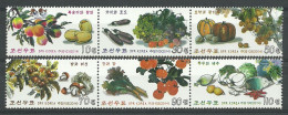 Korea  2014 Vegetables & Fruits Strip  Y.T. 4235/4240 ** - Korea (Nord-)