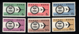 2036009945 1965 (XX) SCOTT C42 C47 POSTFRIS MINT NEVER HINGED - CANAL ZONE - SEAL AND JET PLANE - Other & Unclassified