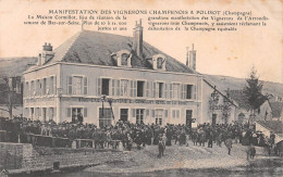 POLISOT (Aube) - Manifestation Des Vignerons Champenois, Maison Cormillot, Boucherie, Hôtel De La Seine - Ecrit (2 Scans - Sonstige & Ohne Zuordnung