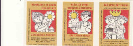 Czech Republic, 3 Matchbox Labels, Improving The Environment - Zündholzschachteletiketten