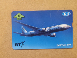 United Kingdom-(BTG-565)-TCI-(5)-Boeing 777-(570)(505F27316)(tirage-1.000)-price Cataloge-10.00£-mint - BT Allgemeine