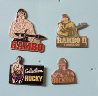 Pin's Cinema 4 Pin's Sylvester Stallone Rambo Rocky - Filmmanie