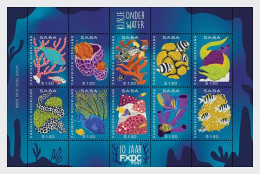 Saba - Postfris / MNH - Sheet Europa, Underwater World 2024 - Curaçao, Antilles Neérlandaises, Aruba