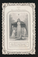 IMAGE PIEUSE RELIGIEUSE CANIVET DENTELLE =  MARIE MERE ET REFUGE DE LA JEUNESSE         .  2 SCANS - Imágenes Religiosas