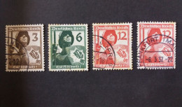 GERMANY ALLEMAGNE EMPIRE DEUTSCHES III REICH 1937 PROPAGANDA PER LA DIFESA AEREA CAT. YVERT N.591/593 - Used Stamps