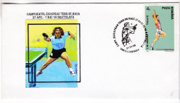 B261 European Table Tennis Championships 1996 Bratislava, 27.04.96 Cluj-Napoca Romania Postmark - Tafeltennis