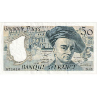 France, 50 Francs, Quentin De La Tour, 1985, D.43, TTB, Fayette:67.11, KM:152b - 50 F 1976-1992 ''quentin De La Tour''