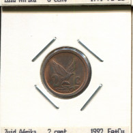 2 CENTS 1992 AFRIQUE DU SUD SOUTH AFRICA Pièce #AS295.F.A - Afrique Du Sud